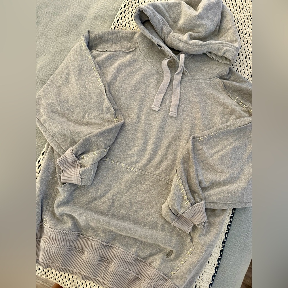 free people distressed over sized hoodie // size medium